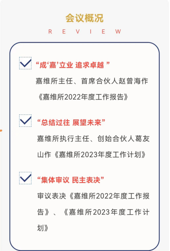 参加北京嘉维总所2023年第一次全体合伙人会议及年会